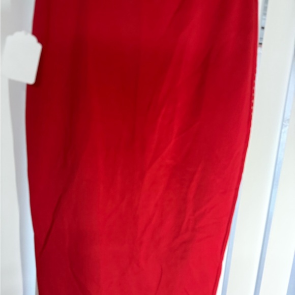 Axist Red Maxi Skirt with Gold Accents - Picture 3 of 12